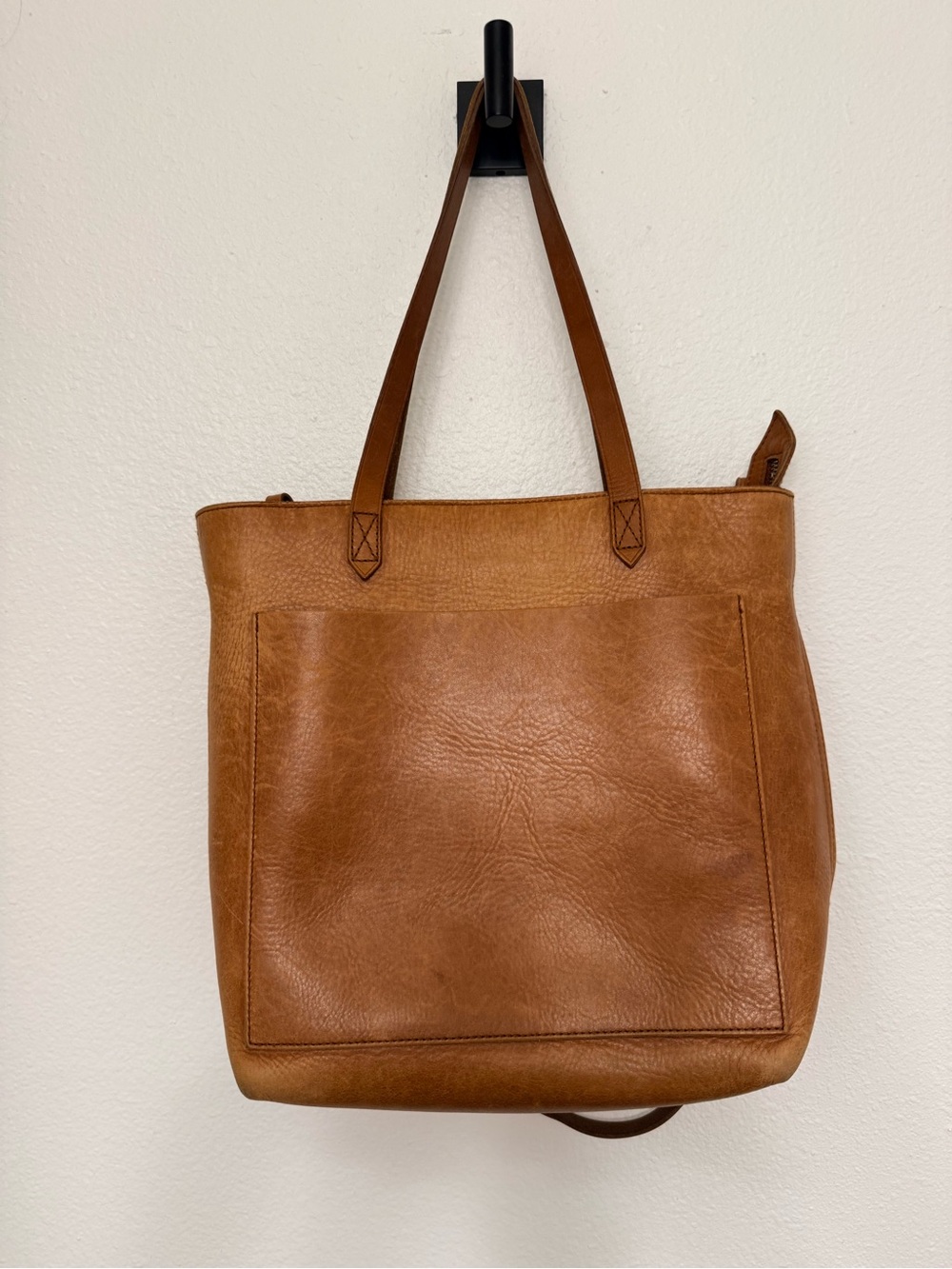 Leather Tote Bag in Cognac Brown